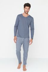 Trendyol Comfortable Knitted Pyjama Set blue