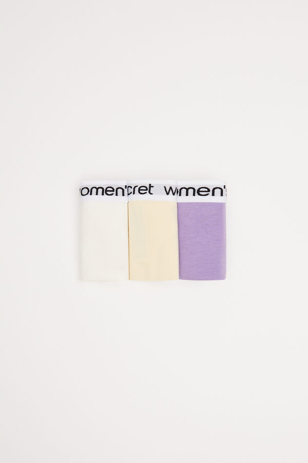 Women'secret Pack 3 tangas algod&oacute;n logo amarillo