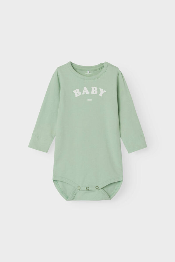 Name it lang&auml;rmelig Baby-Body Gr&uuml;n