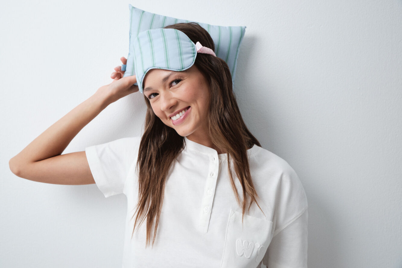 Women'secret Striped cotton sleep mask