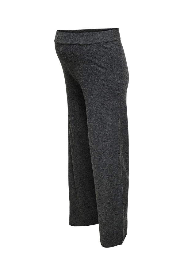 Only Maternity Pantal&oacute;n largo de punto maternity gris