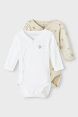 Womensecret Pack of 2 unisex baby bodysuits blanc