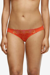 Womensecret White Nights classic panty with embroidery and tulle rouge