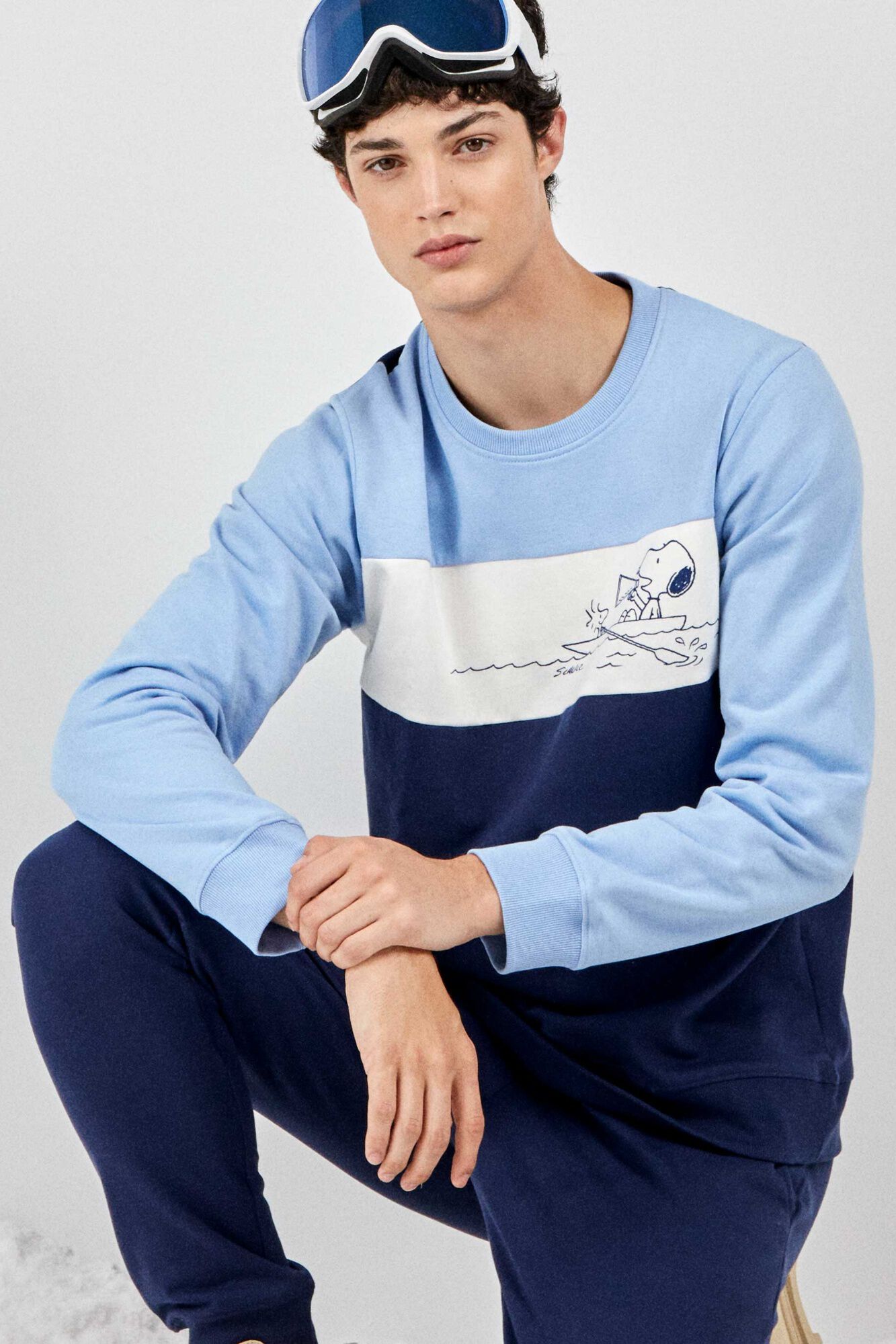 Gisela Snoopy men's long pyjamas set