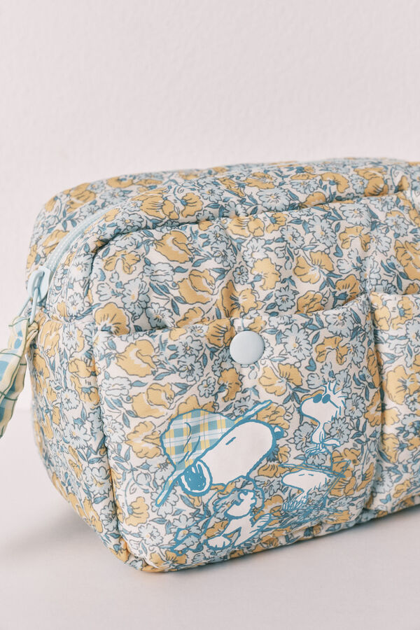 Women'secret Trousse de toilette moyenne &agrave; petites fleurs Snoopy imprim&eacute;