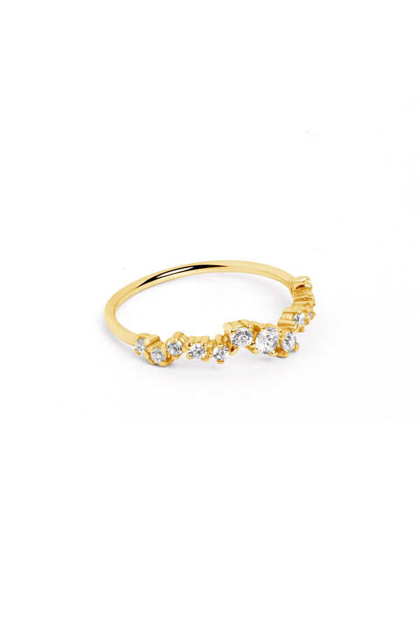 Womensecret Estellar gold-plated silver ring imprimé