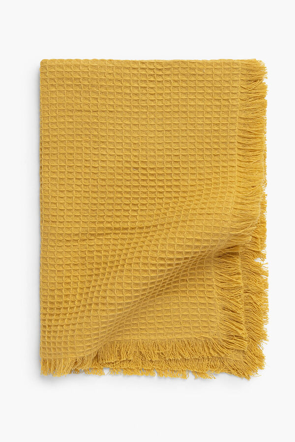 Calma House Kissenbezug mit wabenstruktur aus wellenstein mit Print