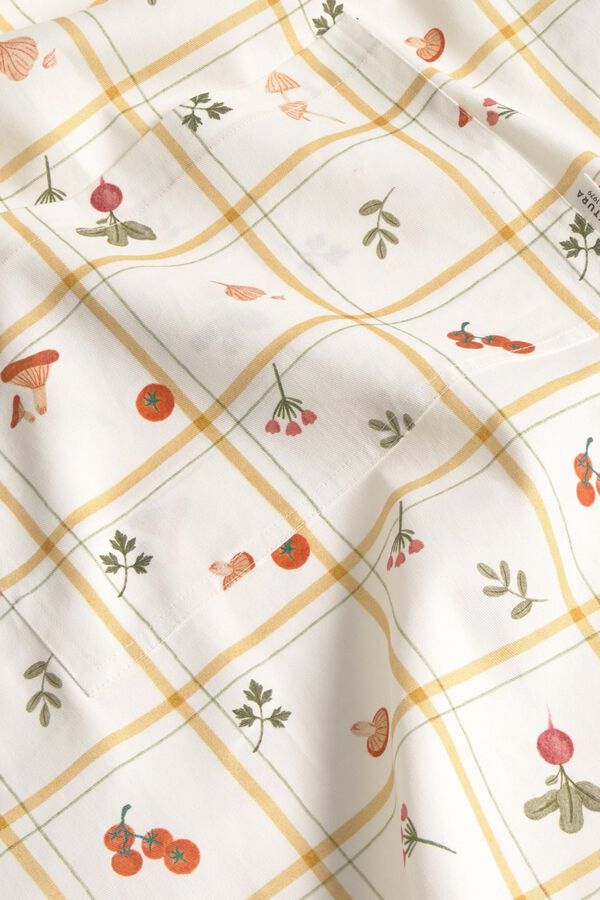 Textura Printed cotton apron printed