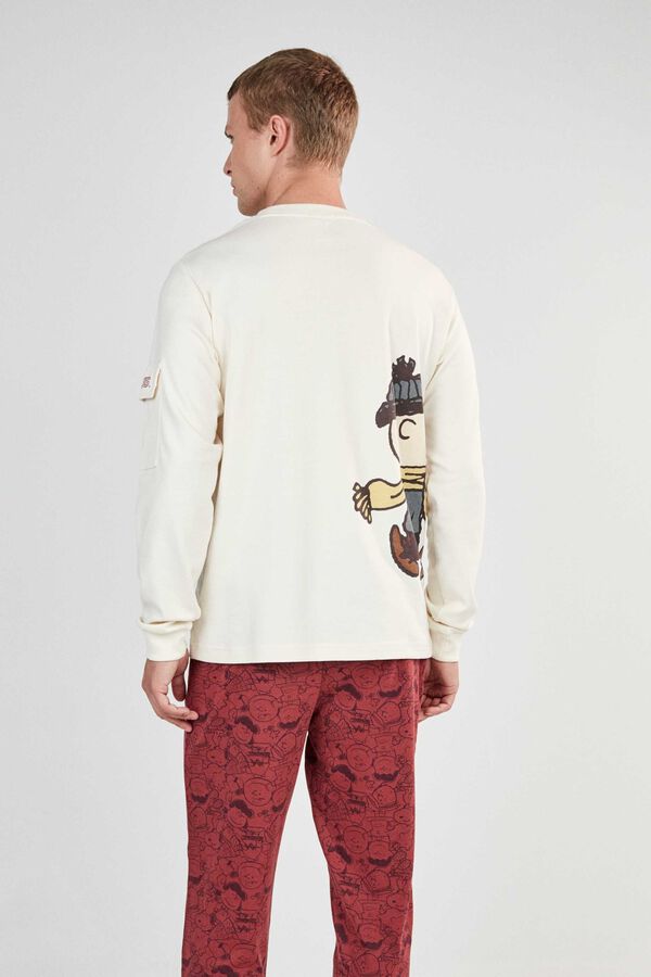 Gisela Snoopy men's pyjamas set brown