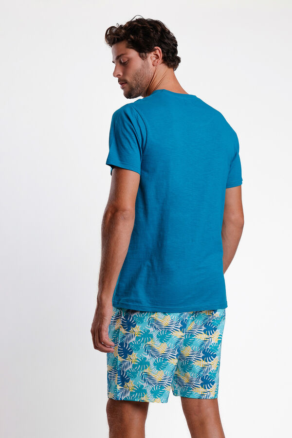 Womensecret MR WONDERFUL Pineapple short-sleeved pyjamas for men zöld