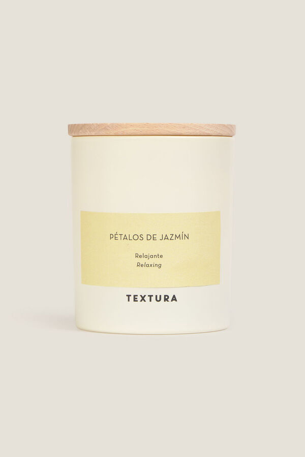 Textura Jasmine scented candle brown