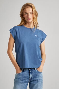 Womensecret Camiseta Algodón Logo Estampado azul