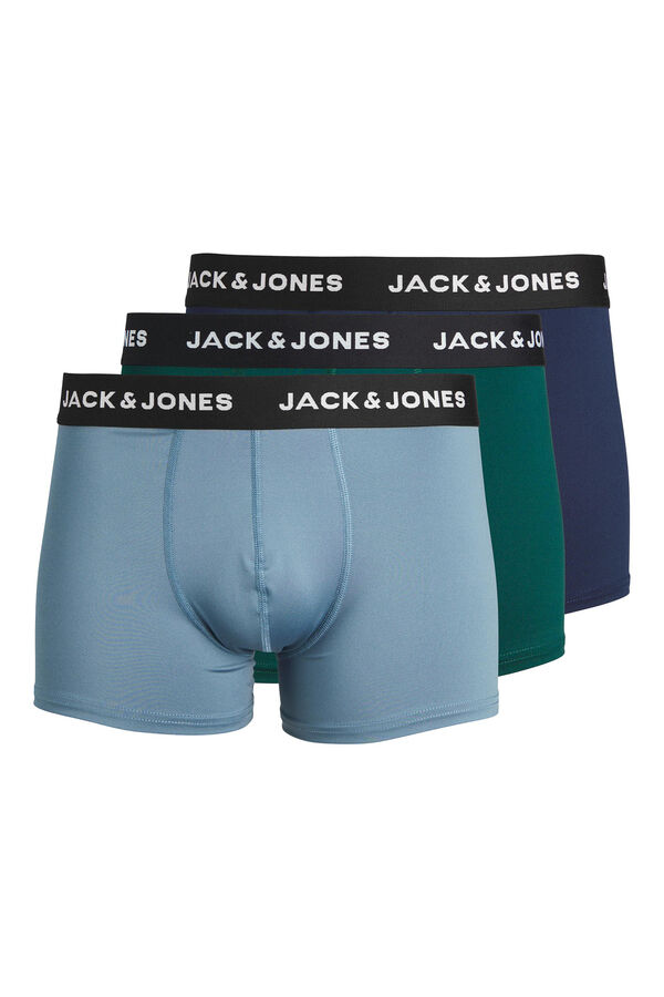 Jack & Jones Pack de 3 b&oacute;xers combinados de microfibra negro