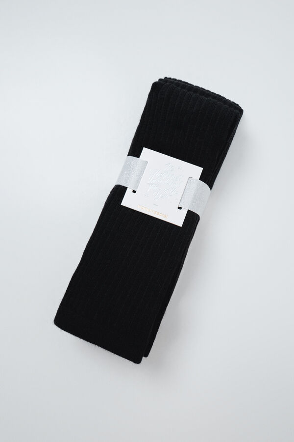 Women'secret Black lurex 3-pack long socks black