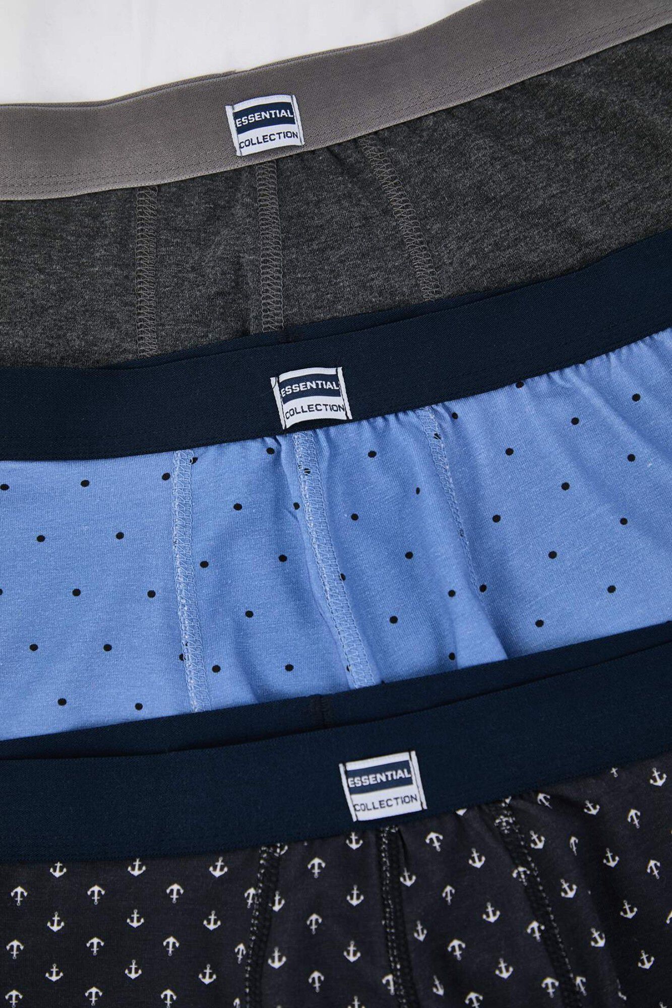 Trendyol Pack 3 boxers de algod&atilde;o multicolor