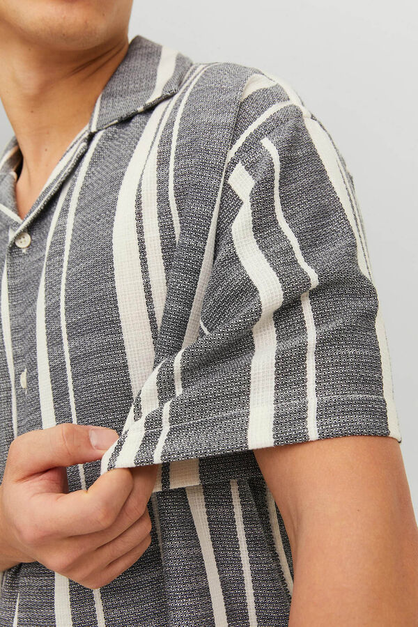 Jack & Jones Camisa de manga corta rayas negro