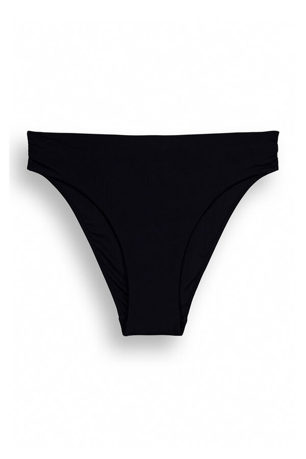 Womensecret Donji deo bikinija visokog pojasa u crnoj boji Crna