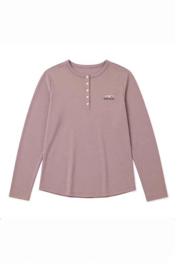 Women'secret Camiseta larga algod&oacute;n marr&oacute;n nude