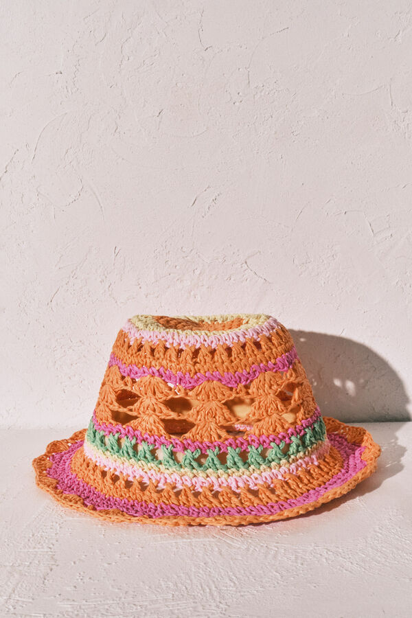 Women'secret Multicoloured crochet bucket hat printed