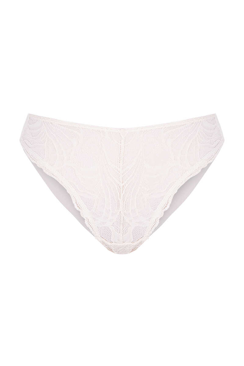 Womensecret Classic ivory microfibre and lace panty beige
