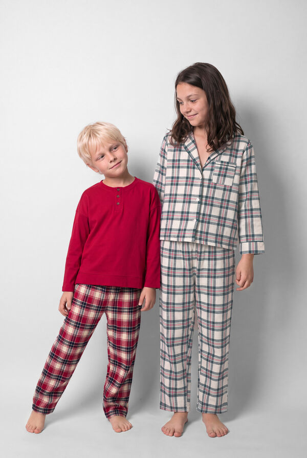 Women'secret Red plaid kids pyjamas red
