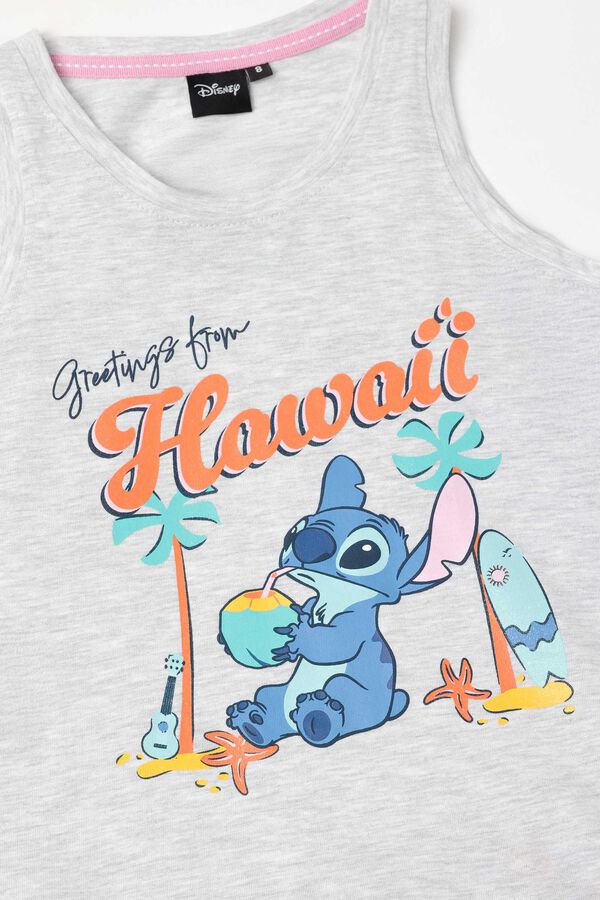 Admas Pijama corto Hawaii Stich gris