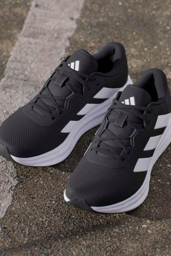 Adidas Galaxy 7 3-stripe running trainers black