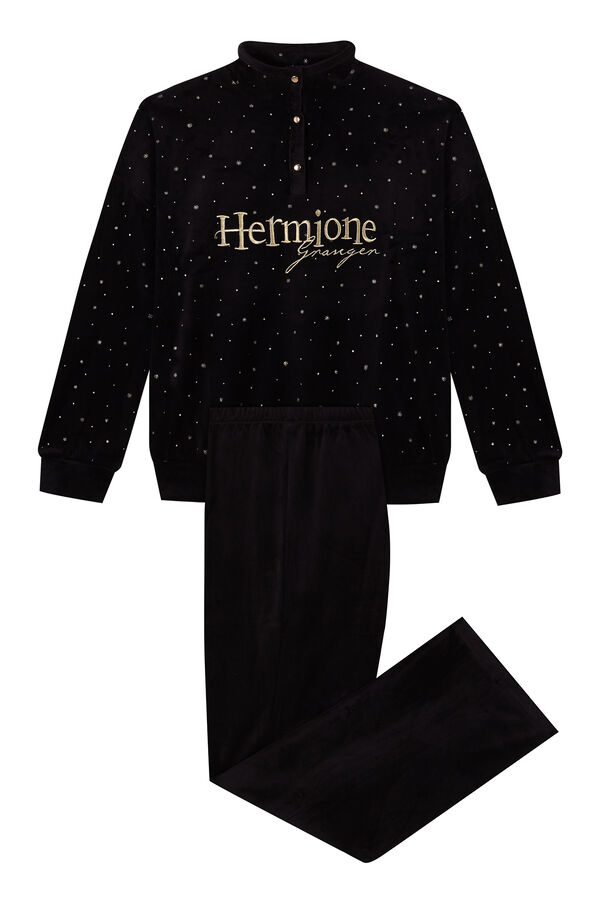 Womensecret Pyjama long Hermione en velours noir