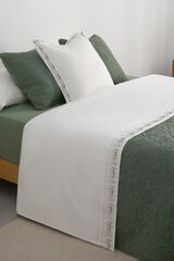 Textura Embroidered sheet white