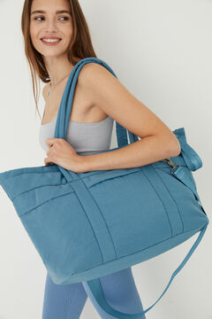 Womensecret Large blue nylon handbag blue