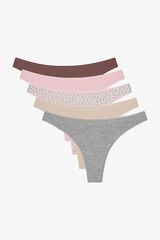 Penti Pack of 5 thongs printed
