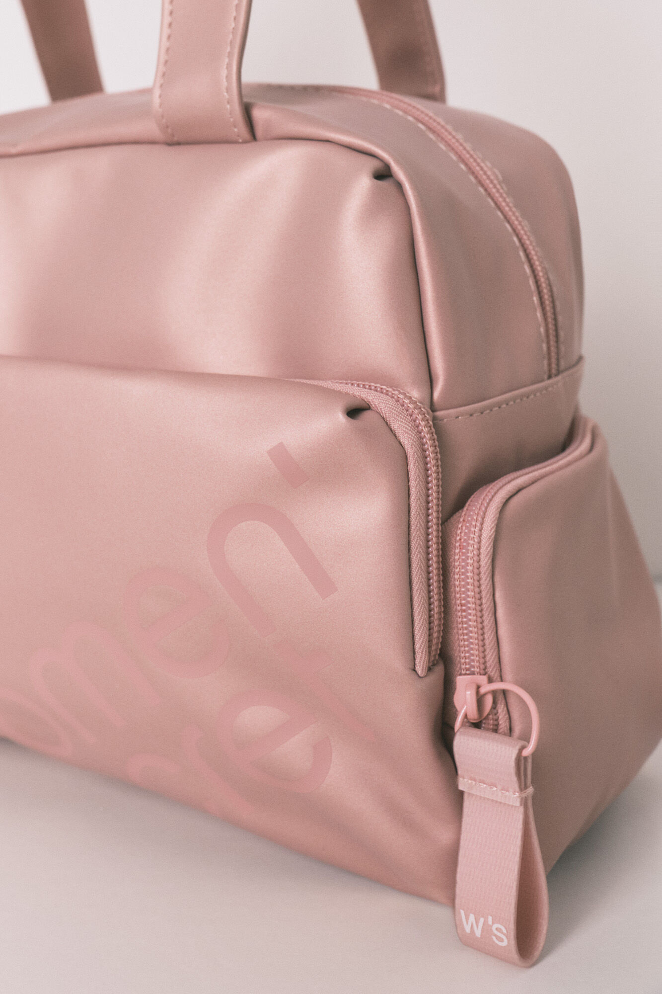 Women'secret Neceser grande rubber rosa metalizado