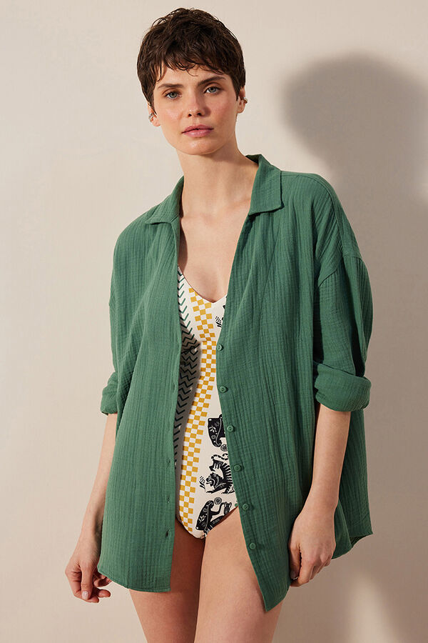 Womensecret Green beachwear shirt Zelena