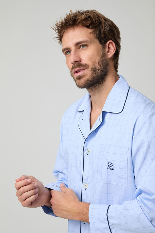 Kiff-Kiff Pijama Kiff Kiff 100% Algod&oacute;n Cuadros azul