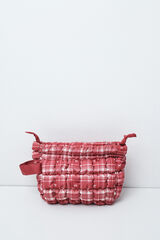 Women'secret Red plaid medium vanity case printed