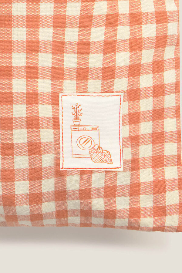 Textura Bolsa de cuadros vichy coral