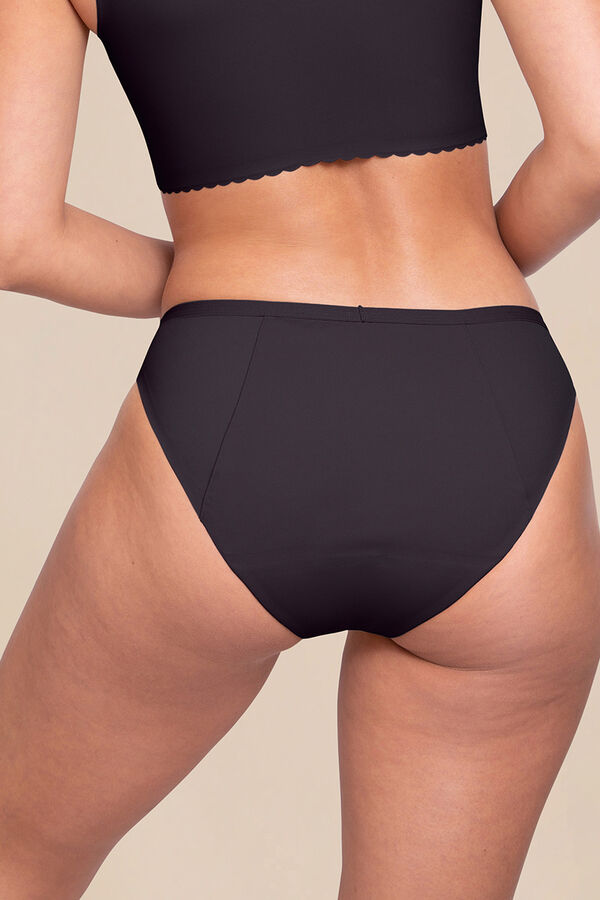 Womensecret Braga menstrual bikini negra – Absorción fuerte negro