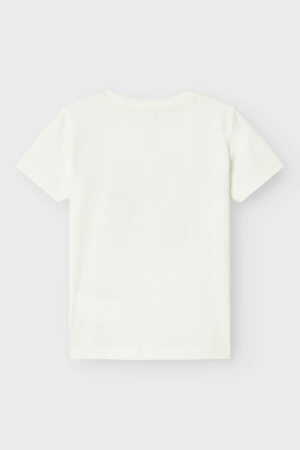 Womensecret Camiseta niña detalle 3D blanco