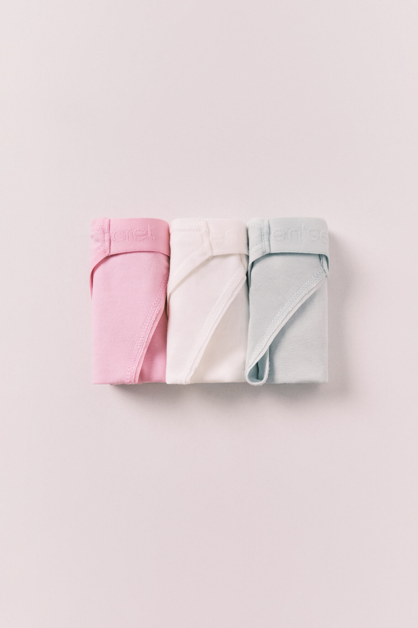 Women'secret Lot de 3 strings en coton m&eacute;lang&eacute; &agrave; logo