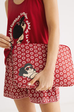 Womensecret Housse portable néoprène imprimé Mafalda rouge
