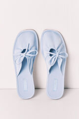 Women'secret Zapatillas casa sat&eacute;n azul marino azul