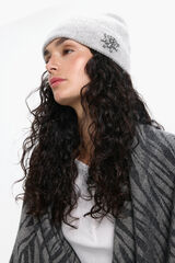 Pieces M&uuml;tze mit bestickt Blau