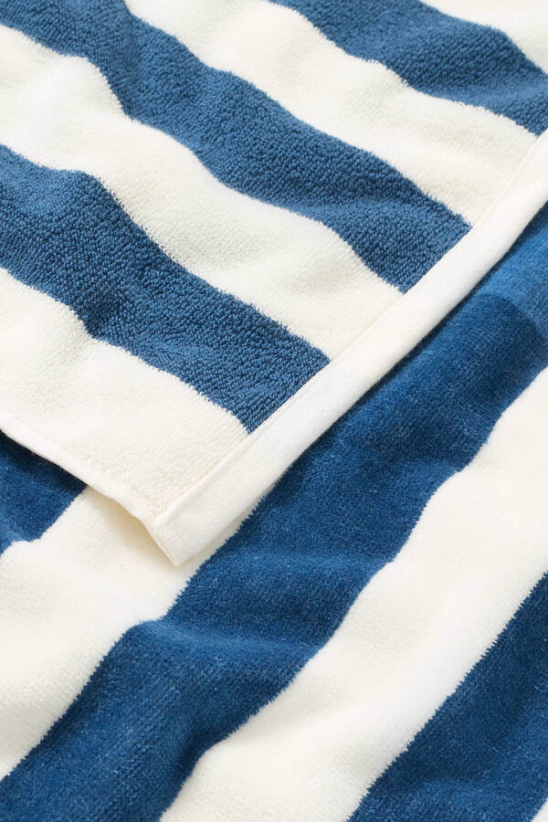 Womensecret Striped terry beach towel bleu