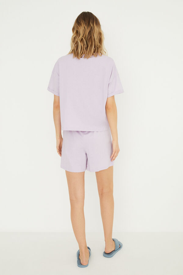 Womensecret Short purple 100% cotton pyjamas Ljubičasta/Lila