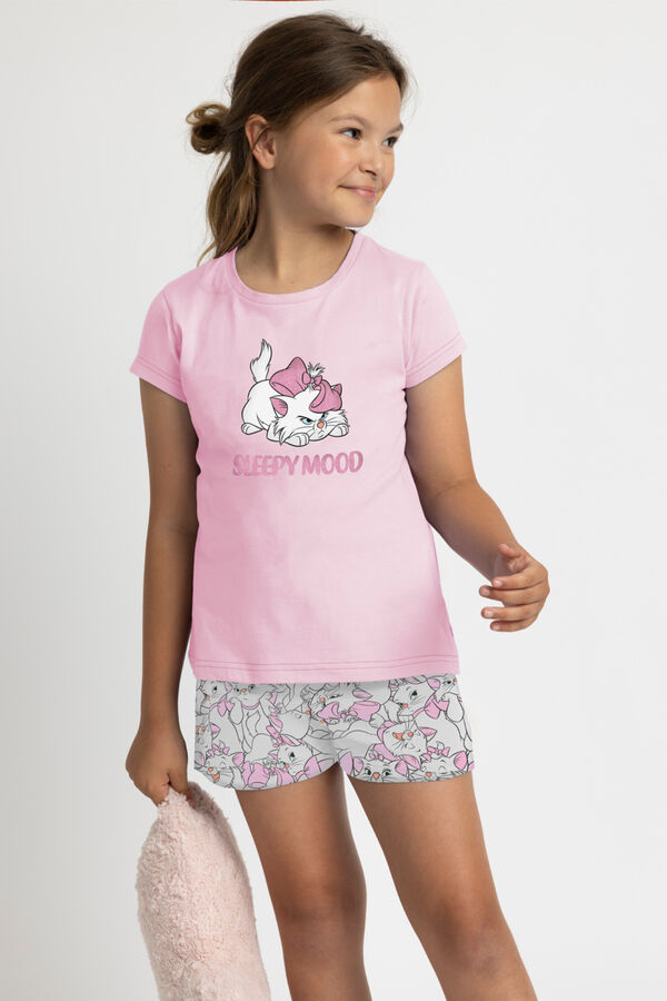 Admas Pyjama court Marie Aristochats rose