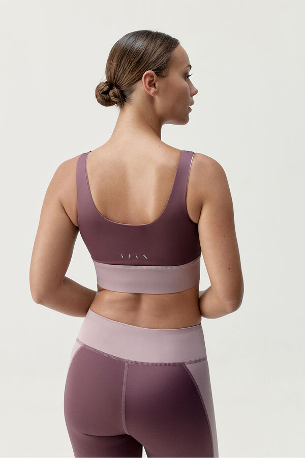Born Living Yoga Sujetador top deportivo Maiko rosa estampado