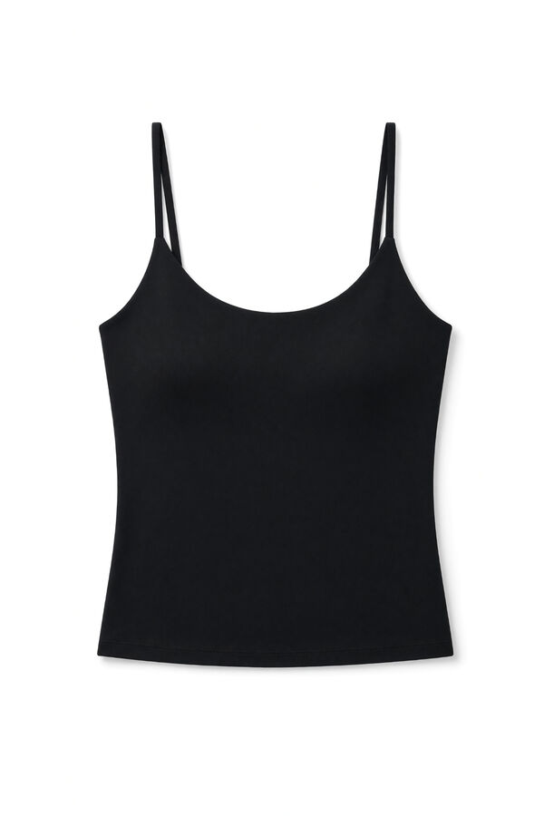 Women'secret Black fixed cup vest top black