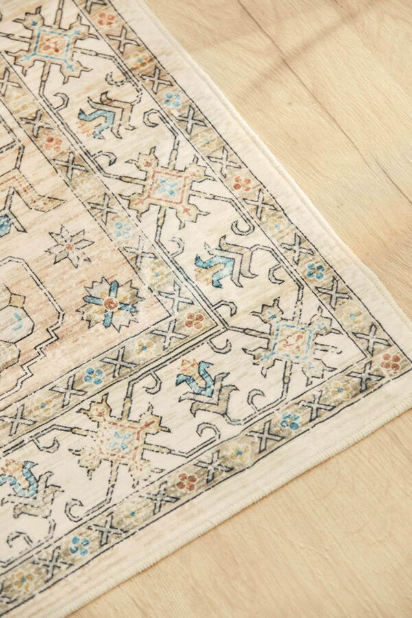 Calma House Alfombra lavable con antideslizante Atenea beige