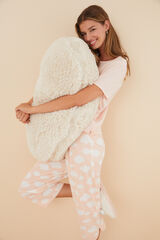 Womensecret Narančasta capri pidžama od 100 %-tnog pamuka s uzorkom oblaka Narančasta