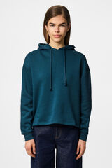 Pieces Sudadera b&aacute;sica capucha green